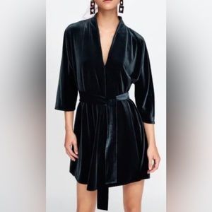 Zara velvet swing dress